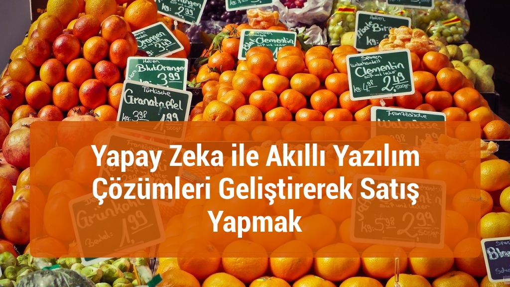 Yapay Zeka ile Akıllı Yazılım Çözümleri Geliştirerek Satış Yapmak