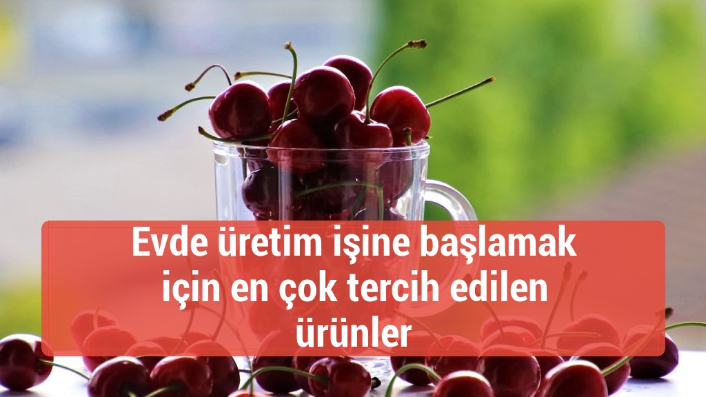 Evde üretim işine başlamak için en çok tercih edilen ürünler