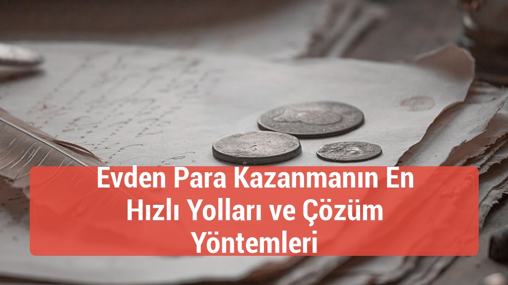Evden Para Kazanmanın En Hızlı Yolları ve Çözüm Yöntemleri