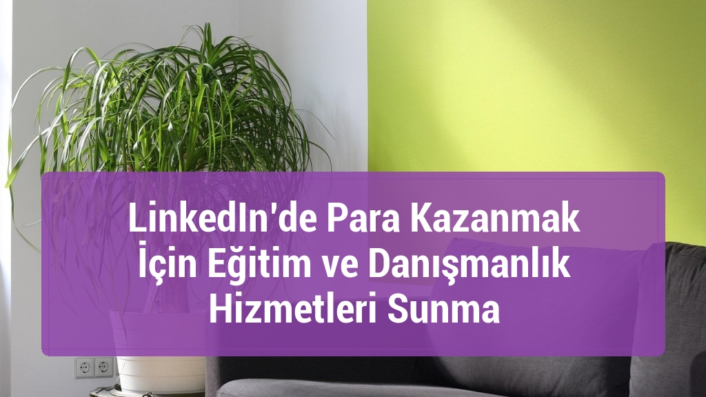 LinkedIn’de Para Kazanmak İçin Eğitim ve Danışmanlık Hizmetleri Sunma