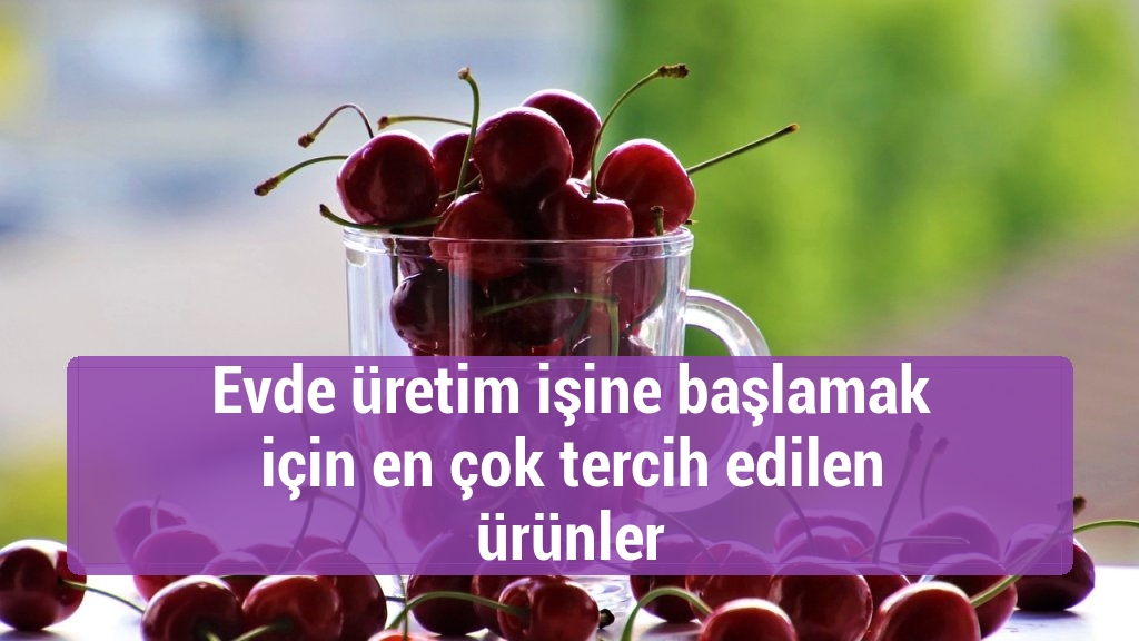 Evde üretim işine başlamak için en çok tercih edilen ürünler