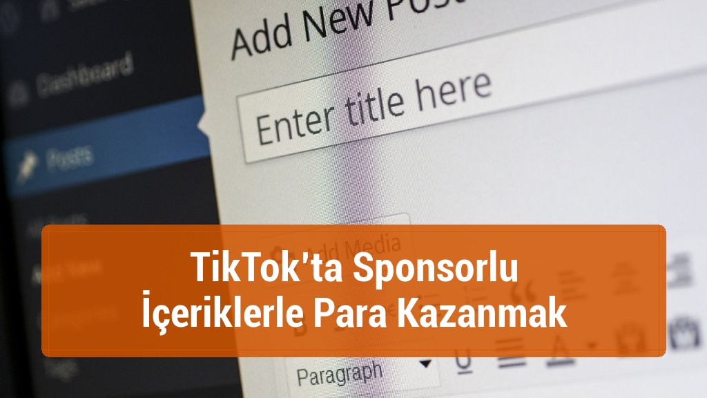 TikTok’ta Sponsorlu İçeriklerle Para Kazanmak