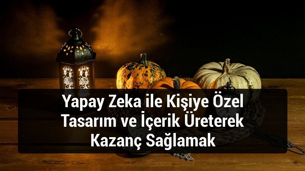 Yapay Zeka ile Kişiye Özel Tasarım ve İçerik Üreterek Kazanç Sağlamak