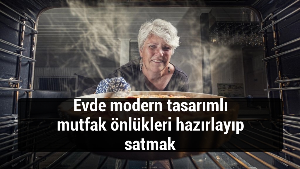 Evde modern tasarımlı mutfak önlükleri hazırlayıp satmak