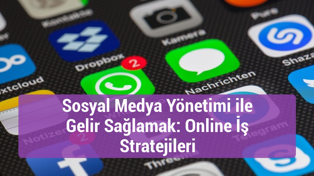 Sosyal Medya Yönetimi ile Gelir Sağlamak: Online İş Stratejileri