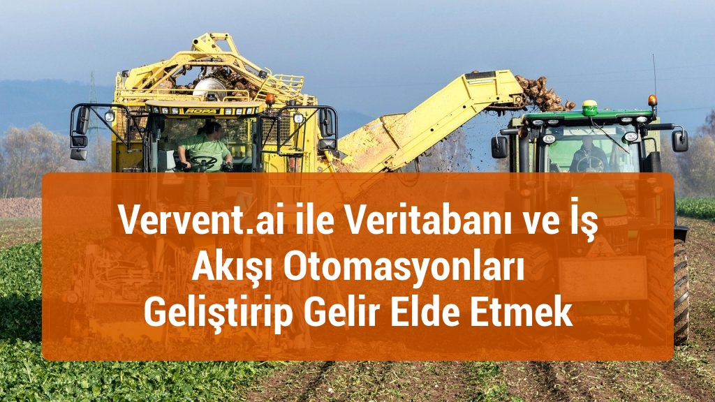 Vervent.ai ile Veritabanı ve İş Akışı Otomasyonları Geliştirip Gelir Elde Etmek