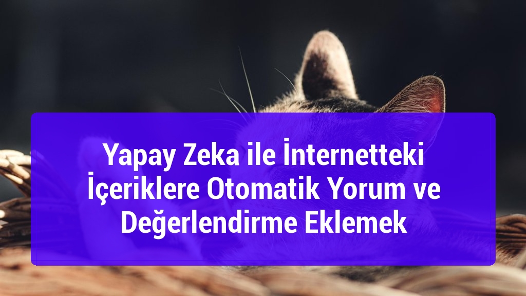 Yapay Zeka ile İnternetteki İçeriklere Otomatik Yorum ve Değerlendirme Eklemek