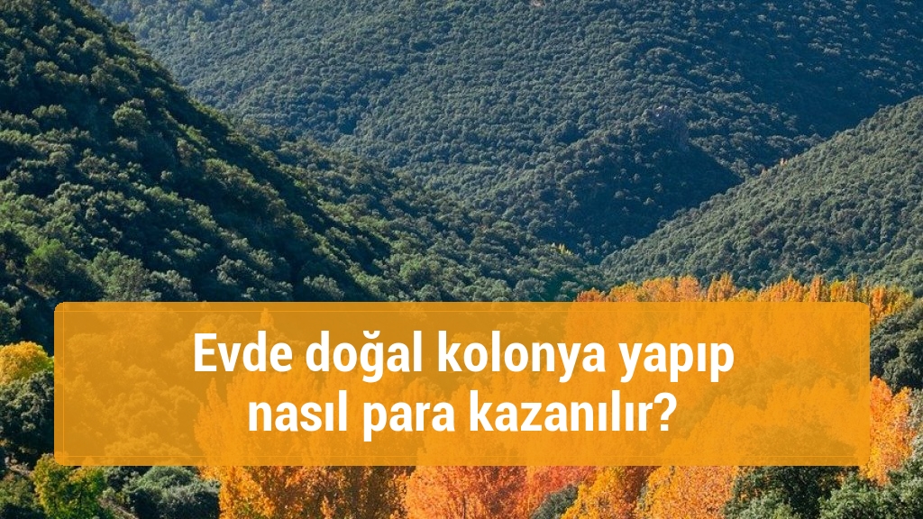 Evde doğal kolonya yapıp nasıl para kazanılır?