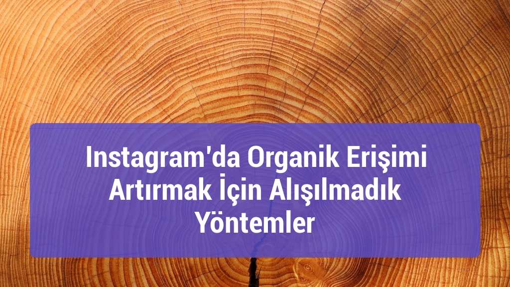 Instagram’da Organik Erişimi Artırmak İçin Alışılmadık Yöntemler