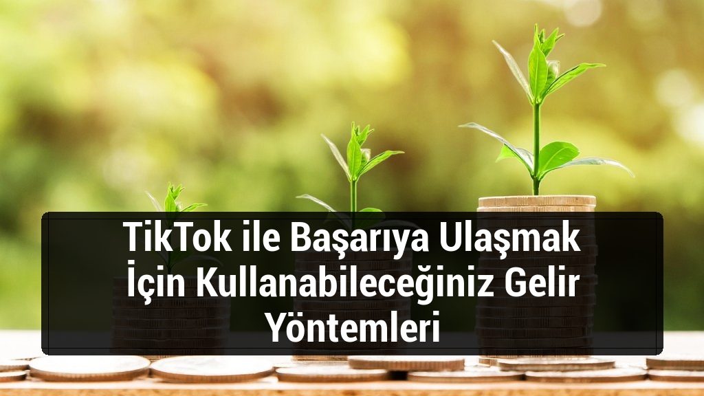 TikTok ile Başarıya Ulaşmak İçin Kullanabileceğiniz Gelir Yöntemleri