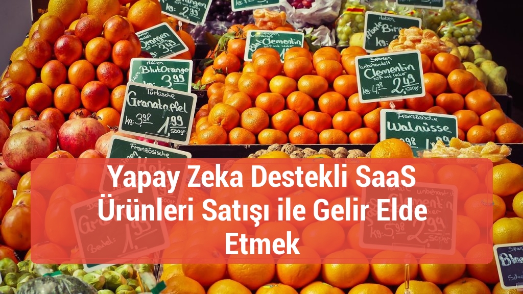 Yapay Zeka Destekli SaaS Ürünleri Satışı ile Gelir Elde Etmek